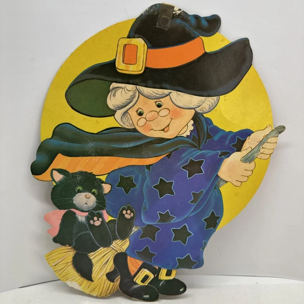 Vintage Halloween Die Cut Cardboard Wall Window Decorations Beistle Eureka Lot 9